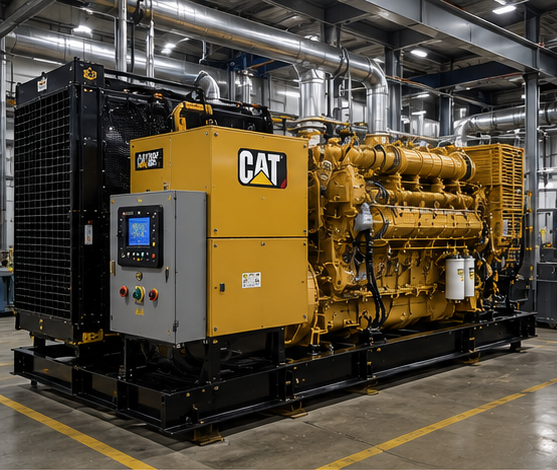 Large industrial diesel generator used for continuous and standby power generation